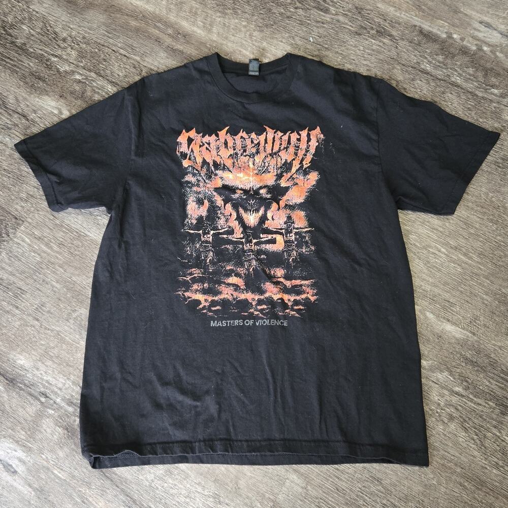 NEW Sabrewulf Band‎ Masters Of Violence T-shirt Mens XL Grunge Punk Heavy Metal